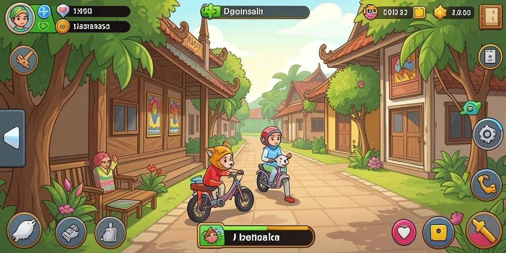 Level permainan yang penuh tantangan dan seru.